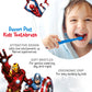 Duvon Plus x Marvel Toothbrush Set | Captain America and Spiderman | 2 Brushes + 2 Fun Erasers Free