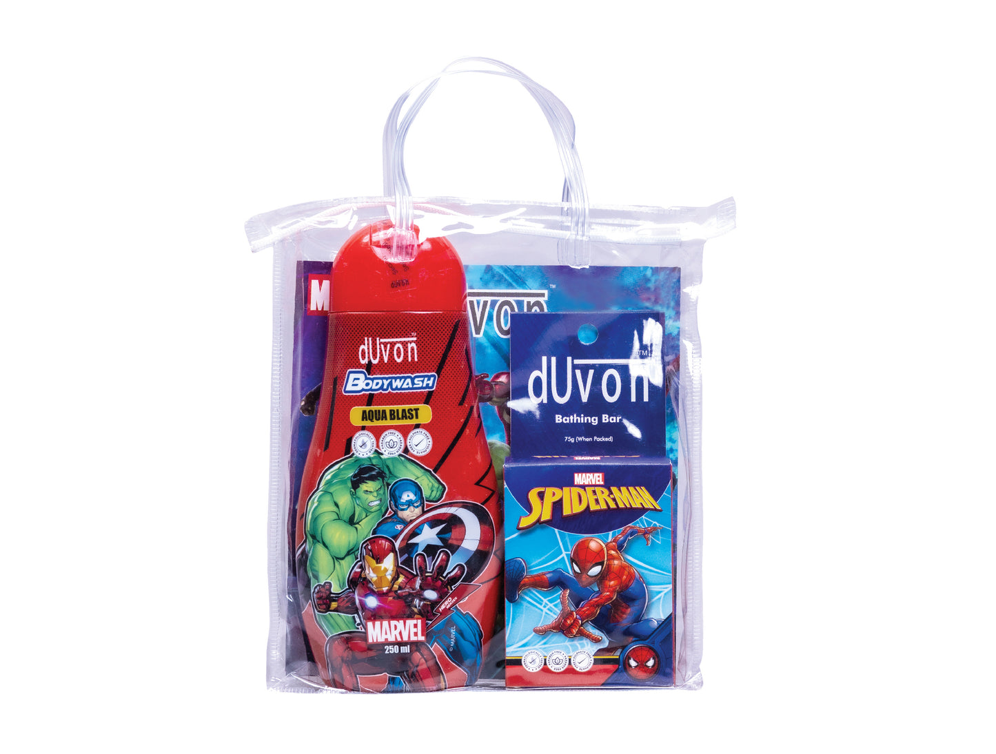 Duvon Disney Marvel- Bodywash & Bathing Bar Gift Bag (pack of 2)