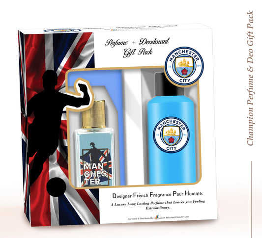 Manchester City Gift Pack Champion - Perfume & Deodorant (Pack of 2)