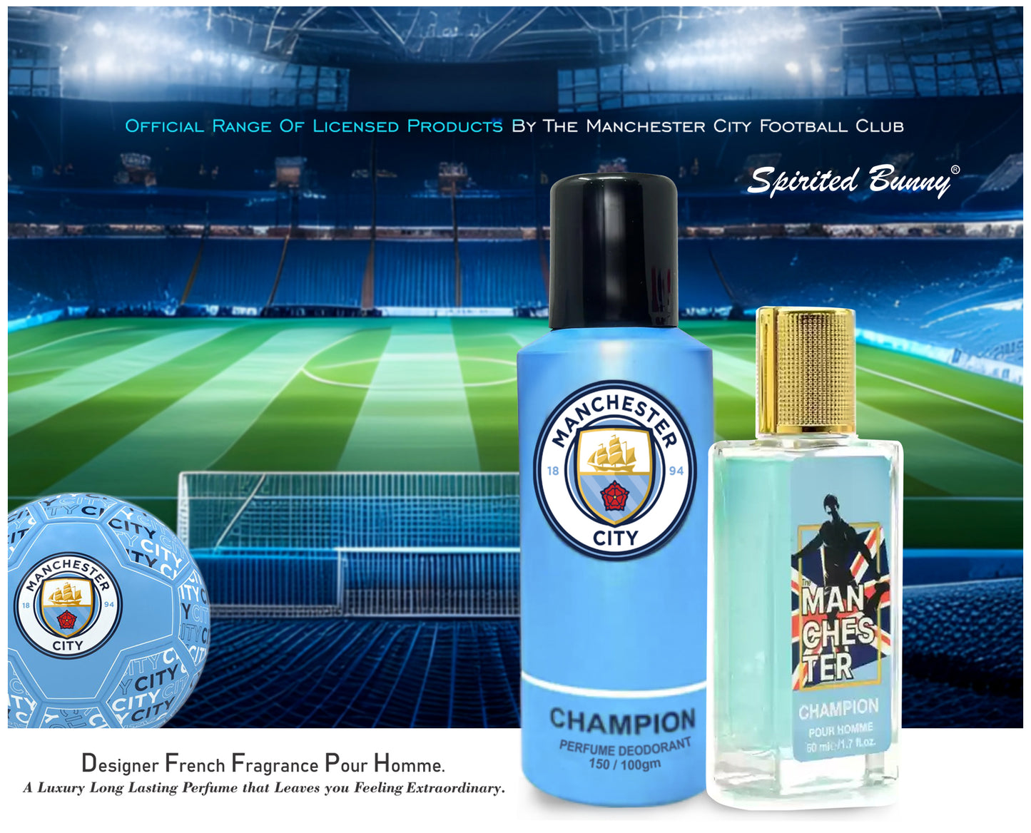 Manchester City Gift Pack Champion - Perfume & Deodorant (Pack of 2)