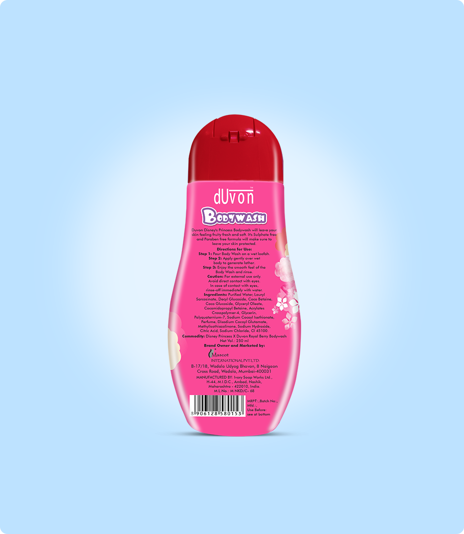 Duvon Disney Princess Kids Bodywash