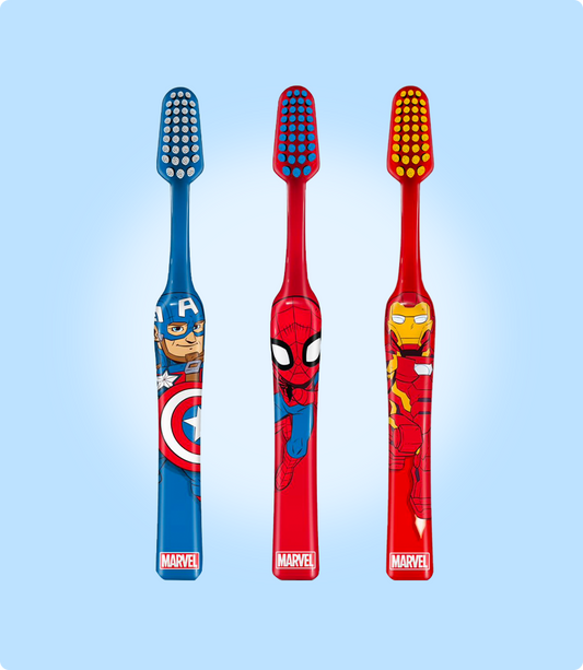 Duvon Marvel Superheroes Pack of 3 Toothbrushes