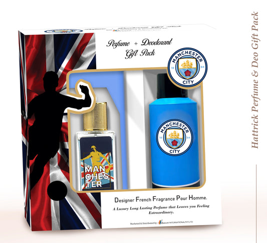 Manchester City Gift Pack Hattrick - Perfume & Deodorant (Pack of 2)