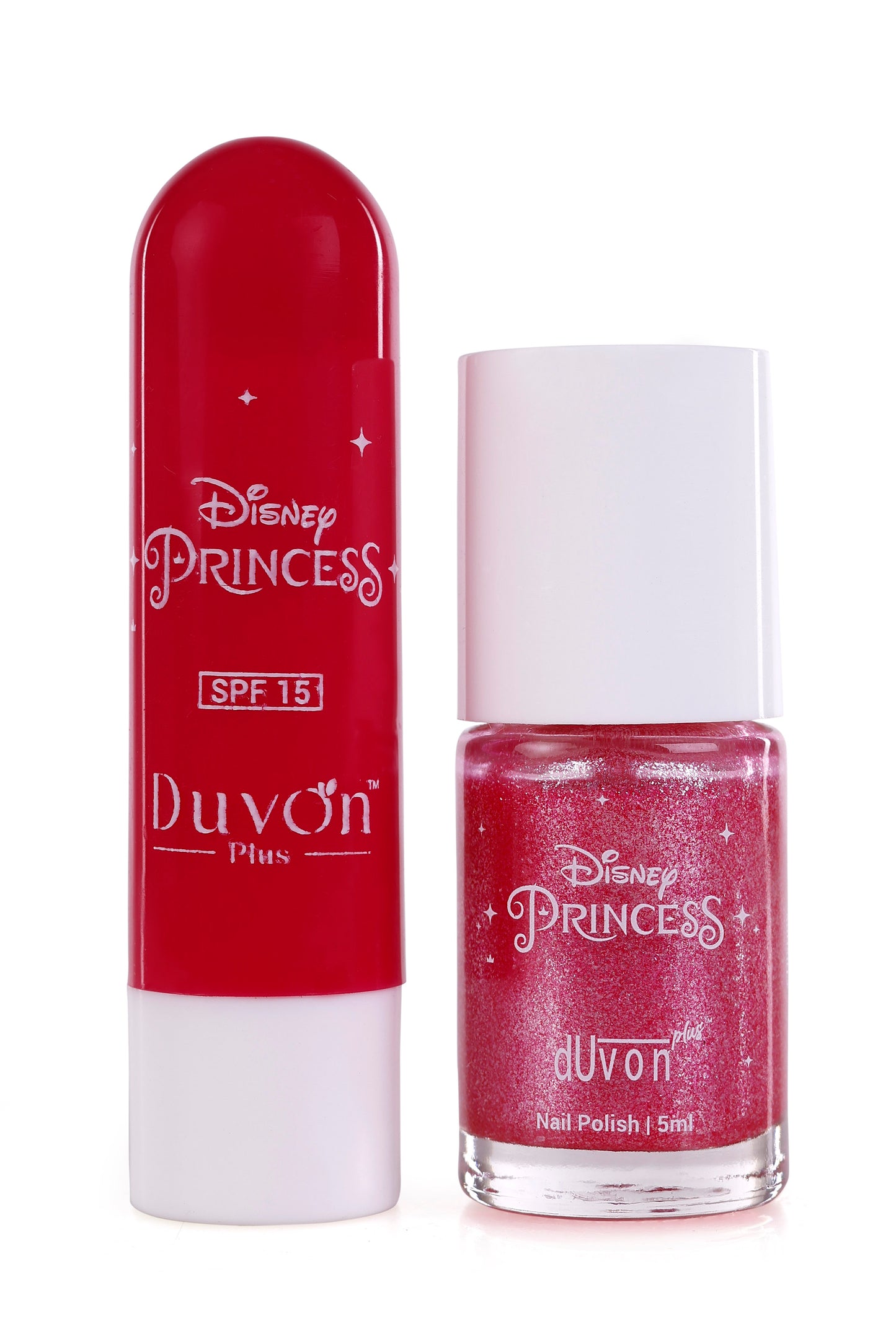 Duvon Plus Disney Princess Lip Balm & Nail Polish | Royal Glam Duo